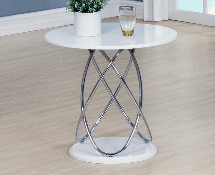 Eclipse white High Gloss Lamp Table